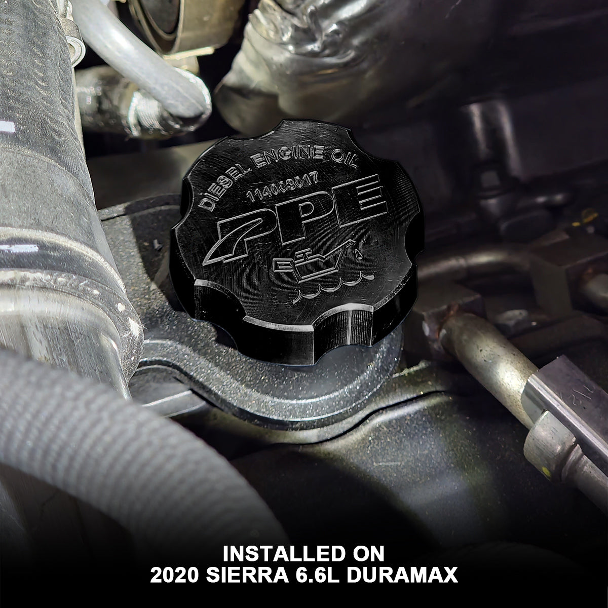 2017 - 2025 6.6L/3.0L GM Duramax Billet Aluminum Engine Oil Filler Cap