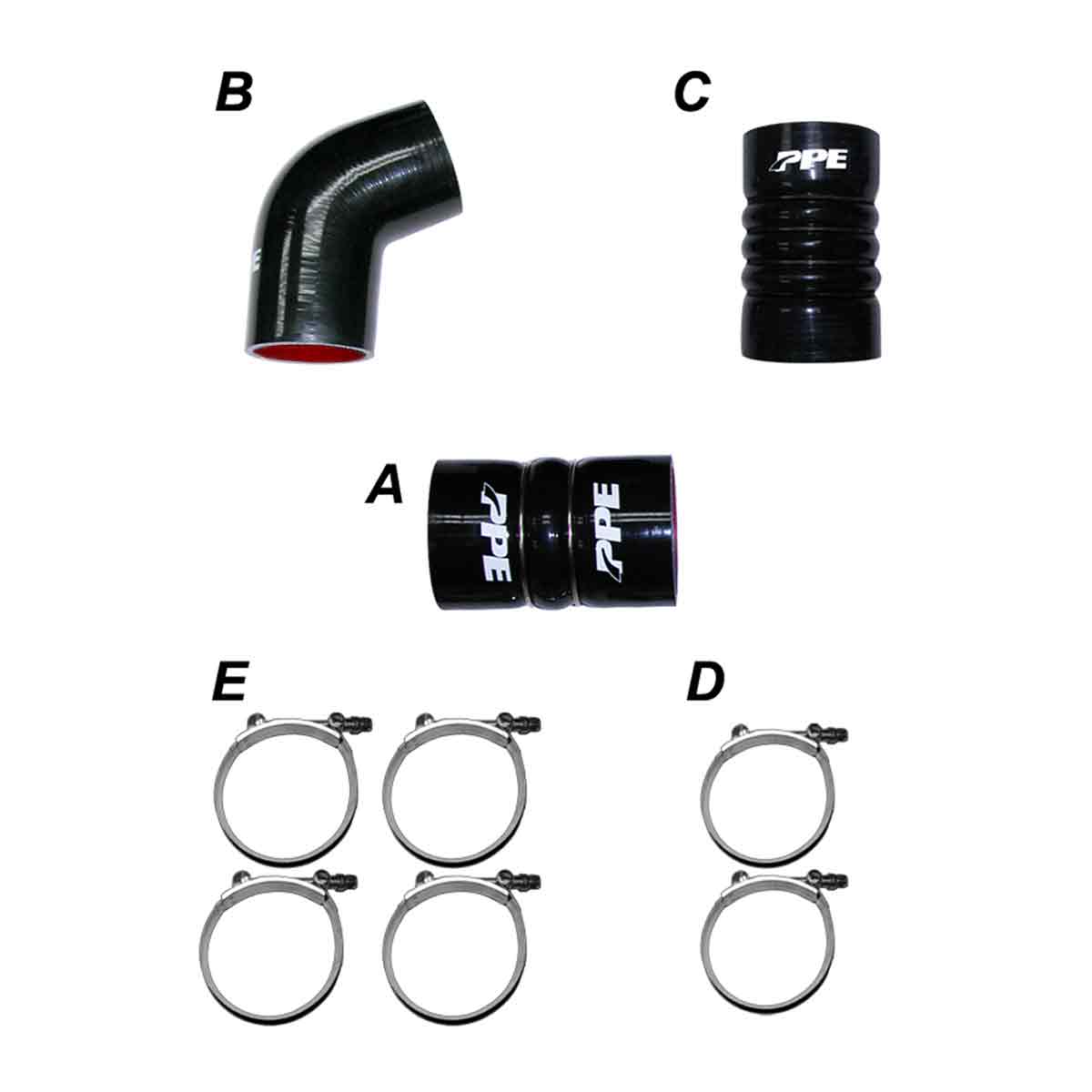 2006-2010 GM 6.6L LBZ/LMM Intercooler Piping Silicone Hose Kit