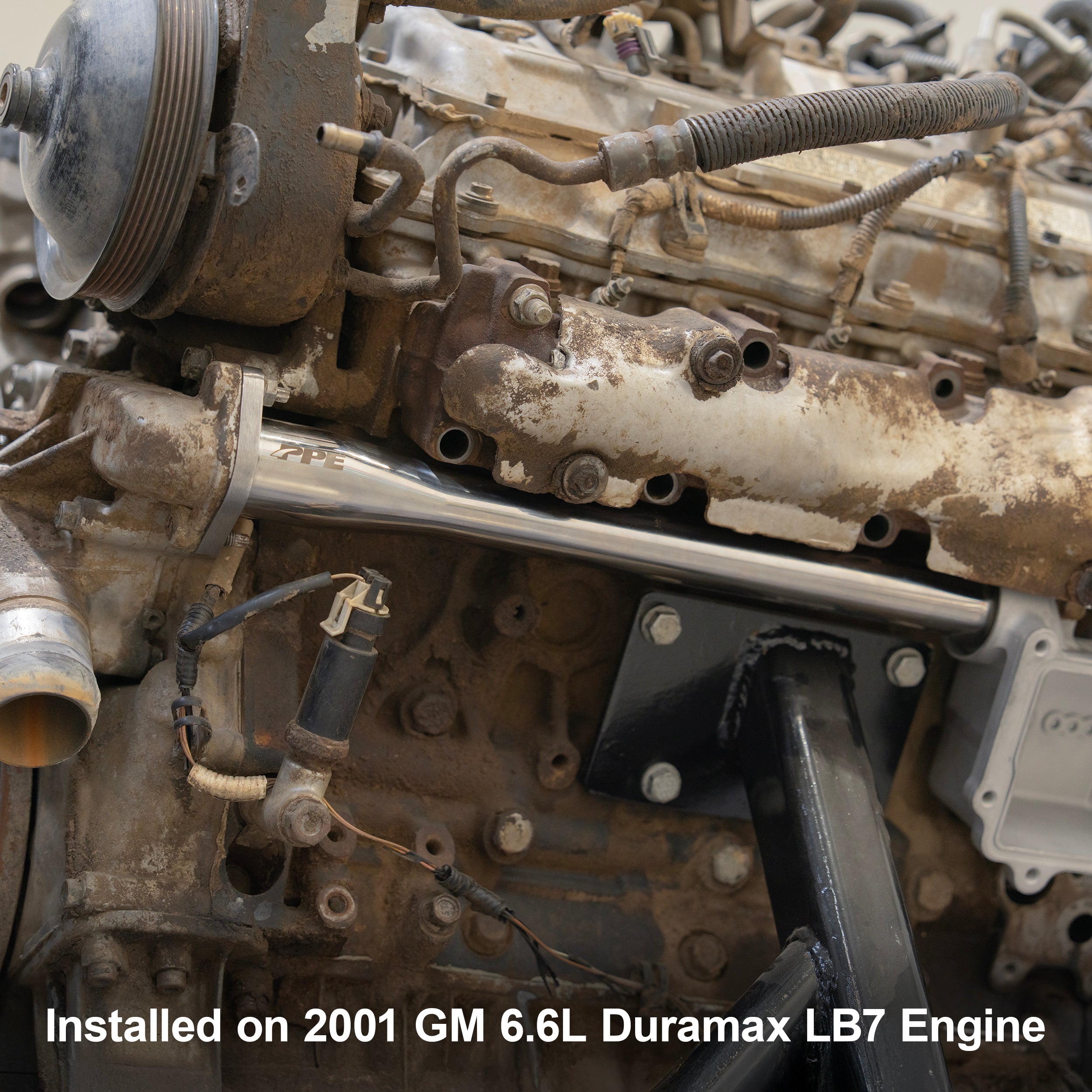 2001-2025 GM 6.6L Duramax 304 Stainless Steel Coolant Tube (pump to oil cooler)