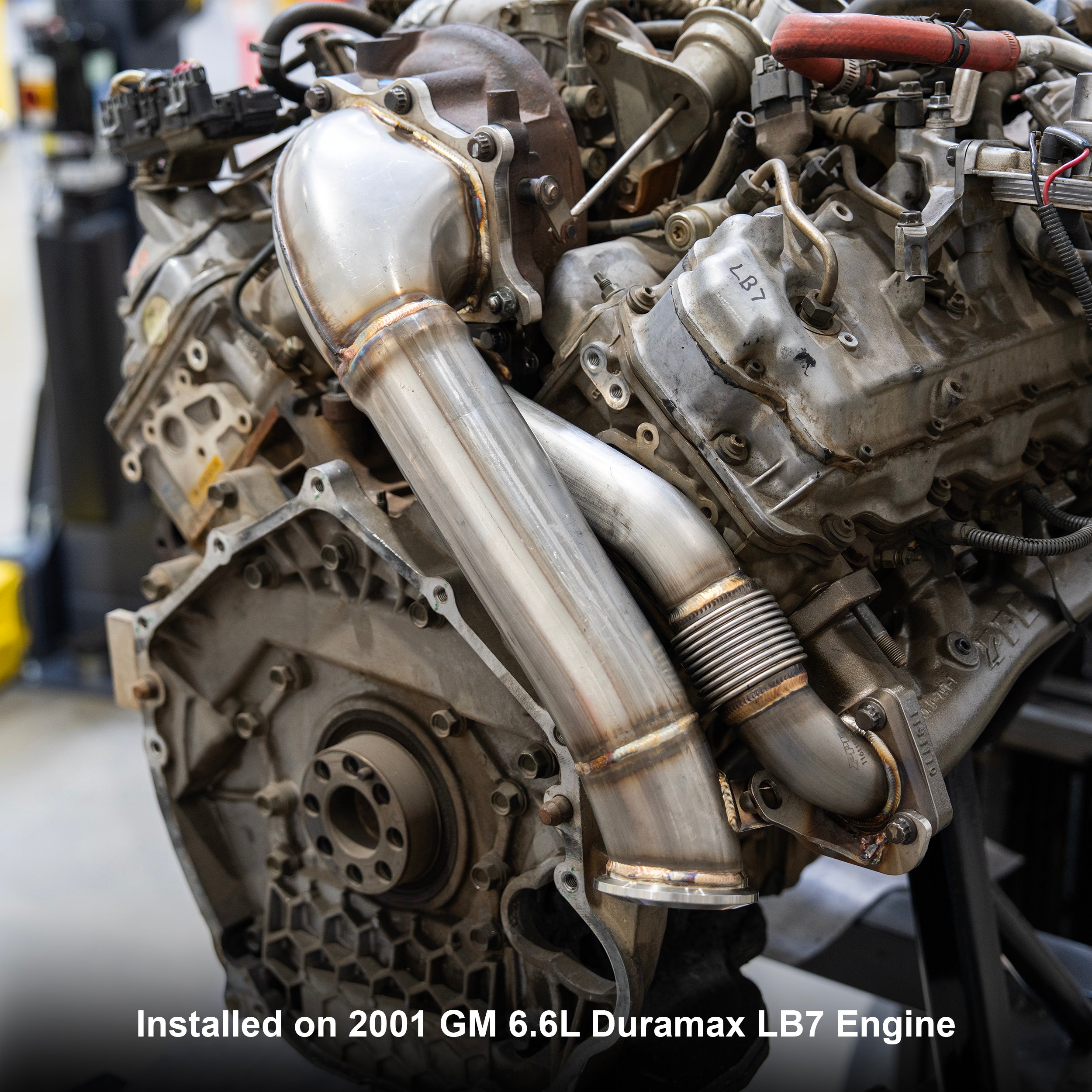 2001-2004 (FED) GM 6.6L Duramax High-Flow 304 Stainless Steel Down Pipe