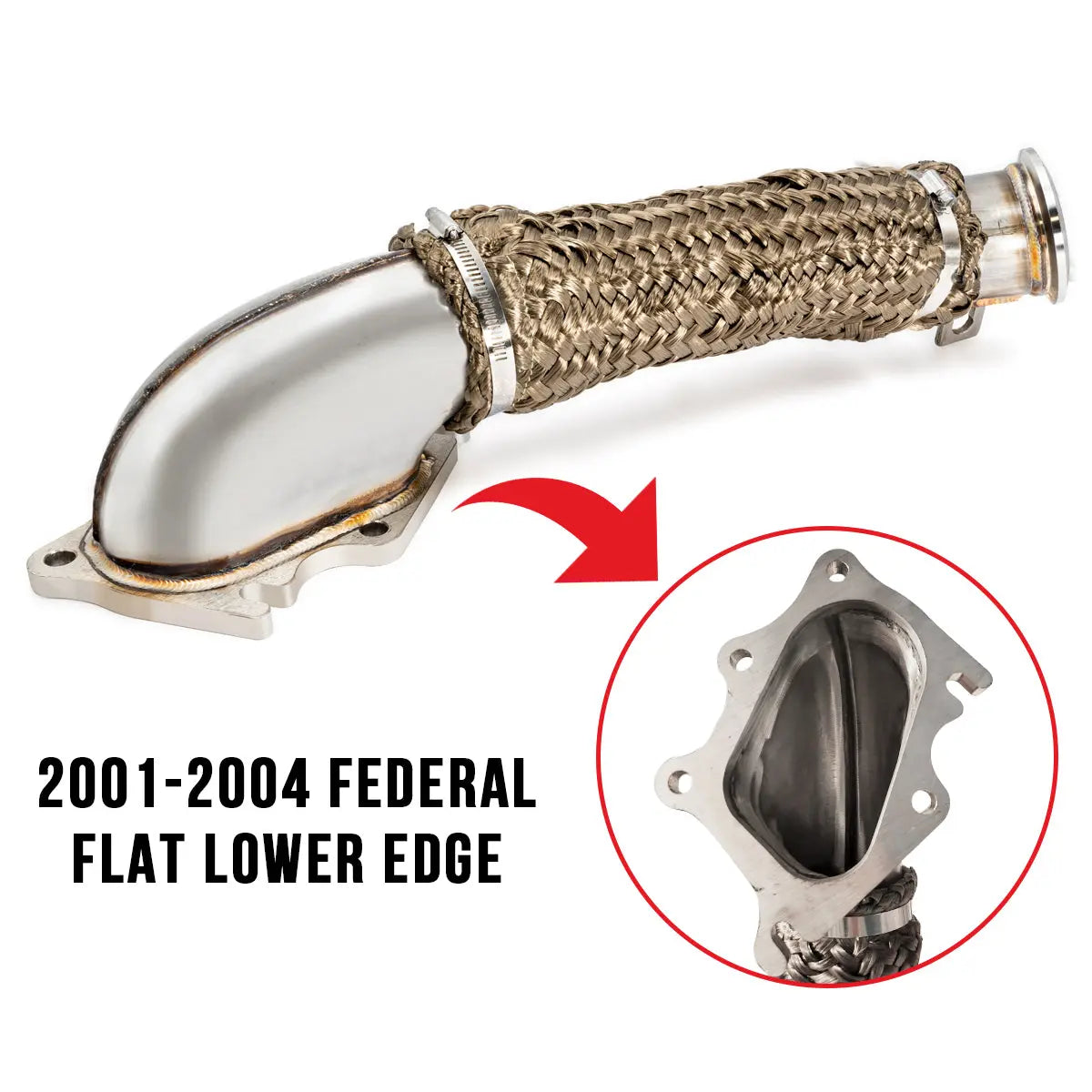 2001-2004 (FED) GM 6.6L Duramax Three-Inch 304 Stainless Steel Down Pipes Pacific Performance Engineering