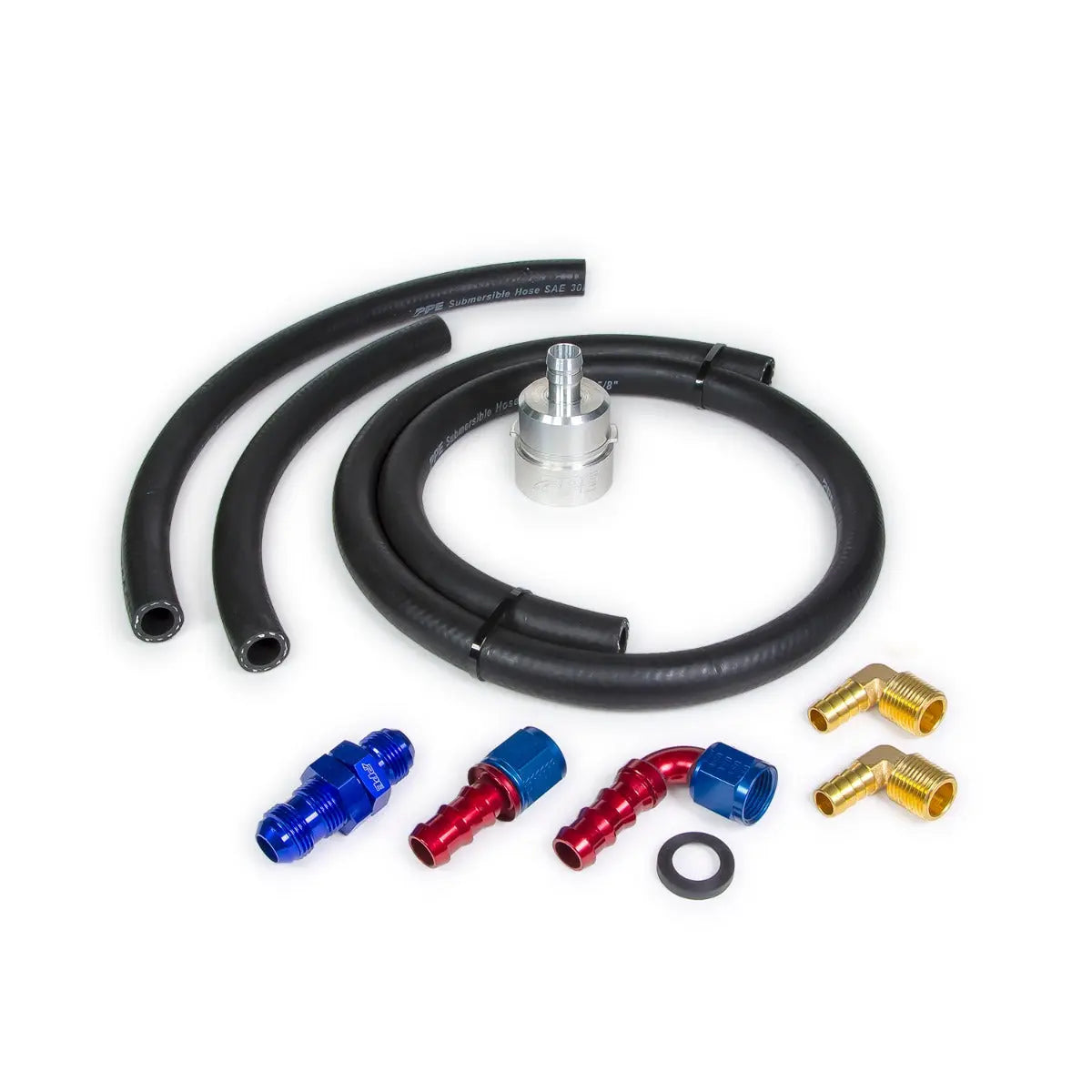 2001-2005 GM 6.6L Duramax Billet Aluminum Fuel Pickup with lift pump fittings, hose and clamps