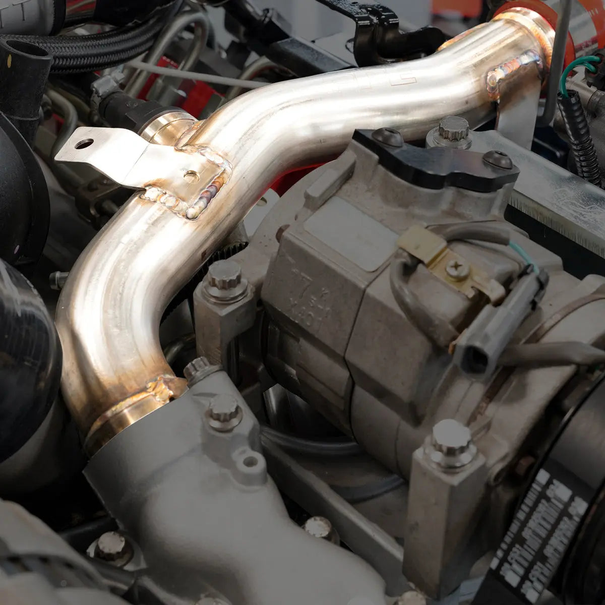 2001-2010 GM 6.6L Duramax 304 Stainless Steel Engine Coolant Return Pipe Pacific Performance Engineering