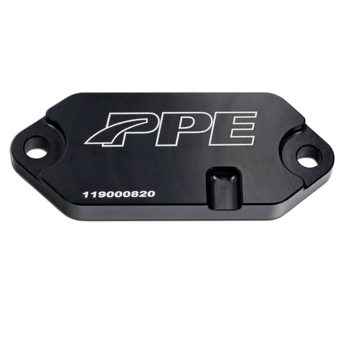 2001-2024 GM 6.6L Duramax Coolant Block-Off Plate - Billet Aluminum - Black Pacific Performance Engineering