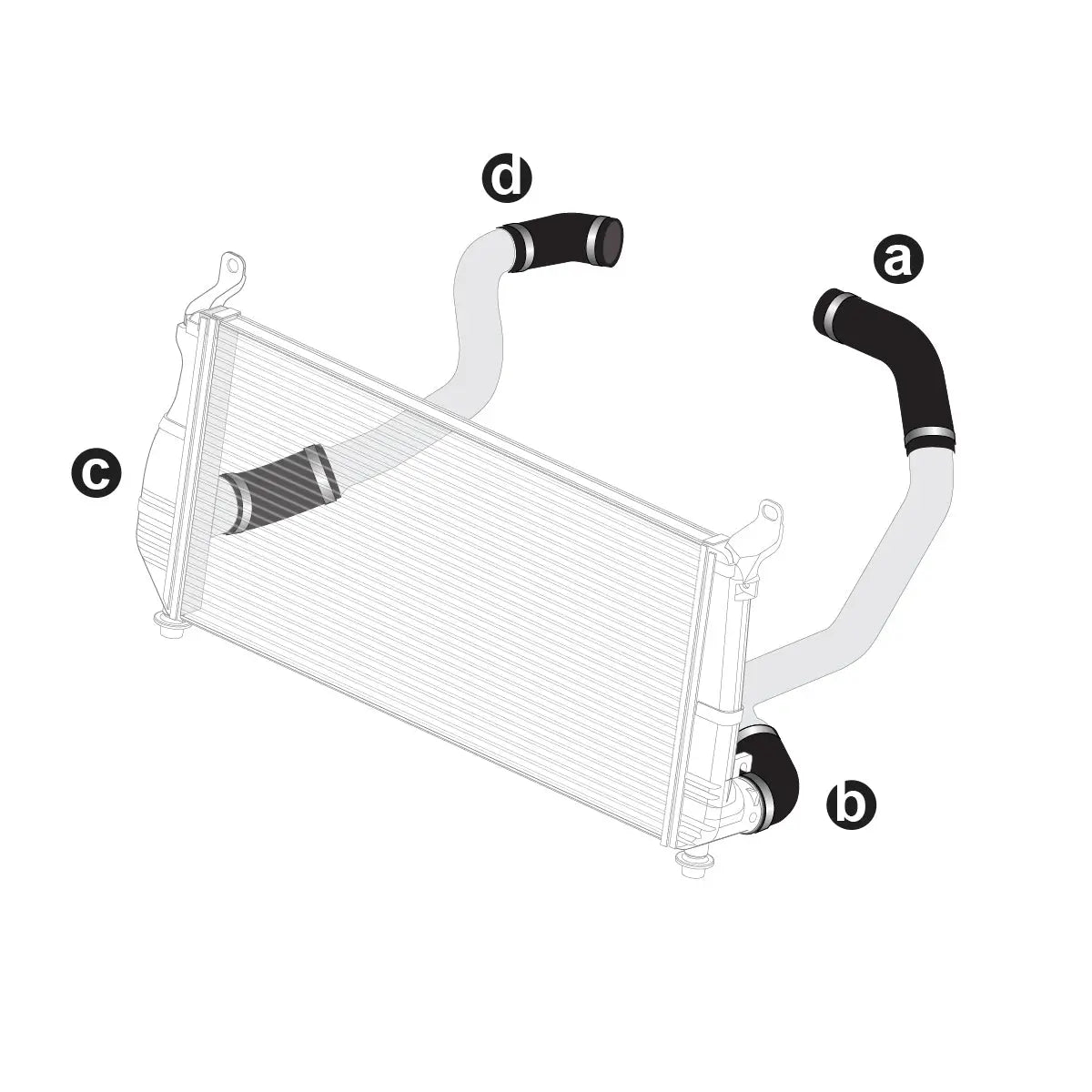 2001 GM Sierra 2500 Silicone Hose Kit with Stainless Steel Clamps Pacific Performance Engineering