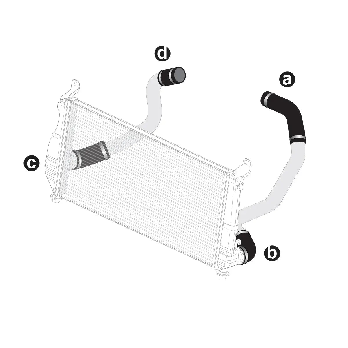 2002-2004 GM Sierra 2500 Silicone Hose Kit with Stainless Steel Clamps Pacific Performance Engineering