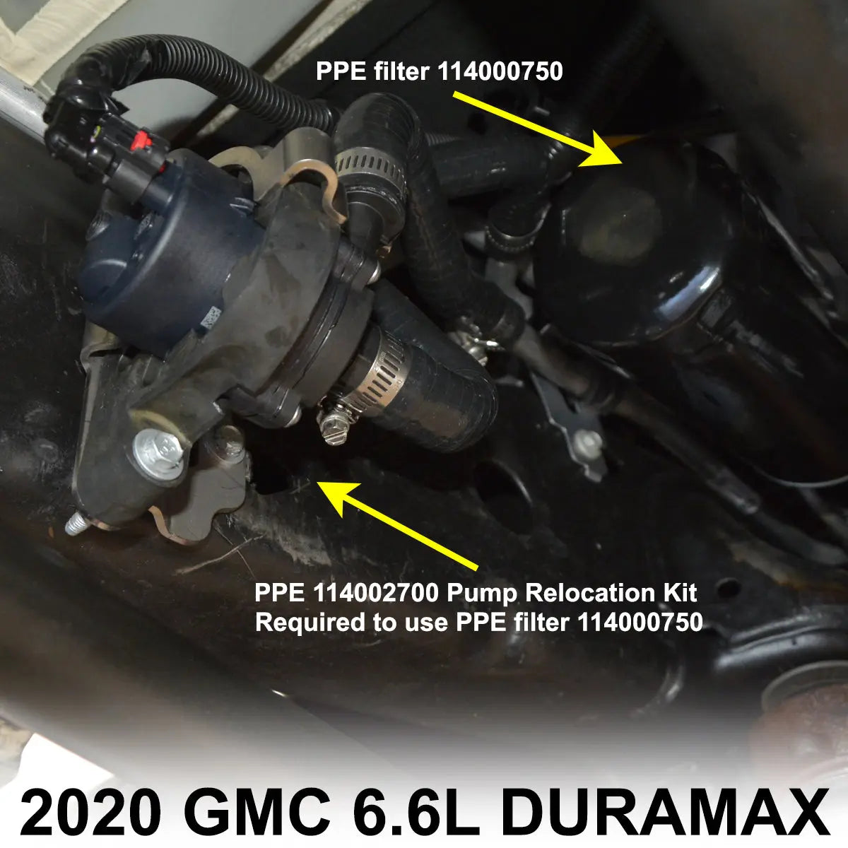 2020-2024 GM 6.6L Duramax Fuel Coolant Pump Relocation Kit Pacific Performance Engineering