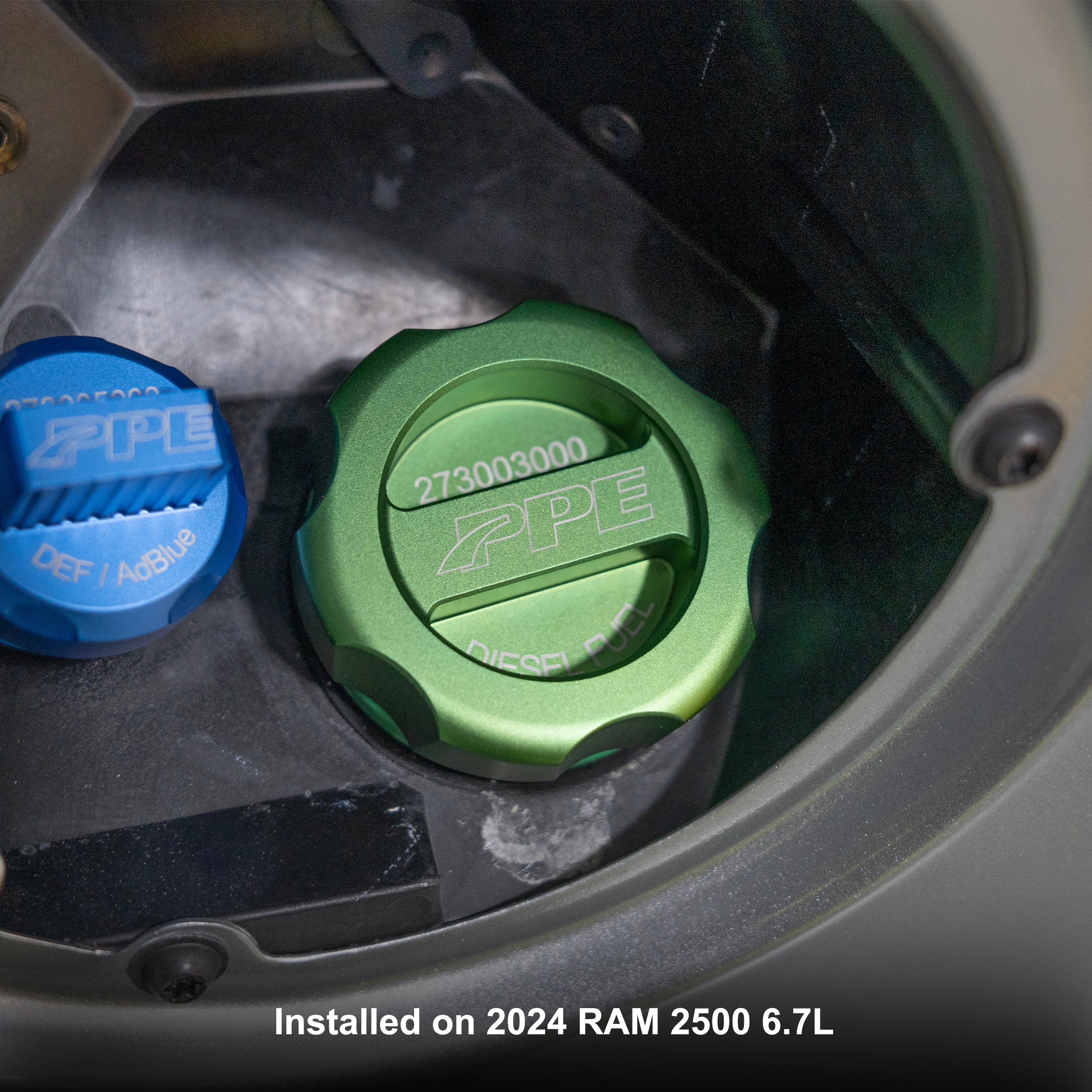 2019 - 2025 RAM HD 6.7L Cummins, 2019-2023 RAM 1500 3.0L EcoDiesel Billet Fuel Cap with Built-In Magnet