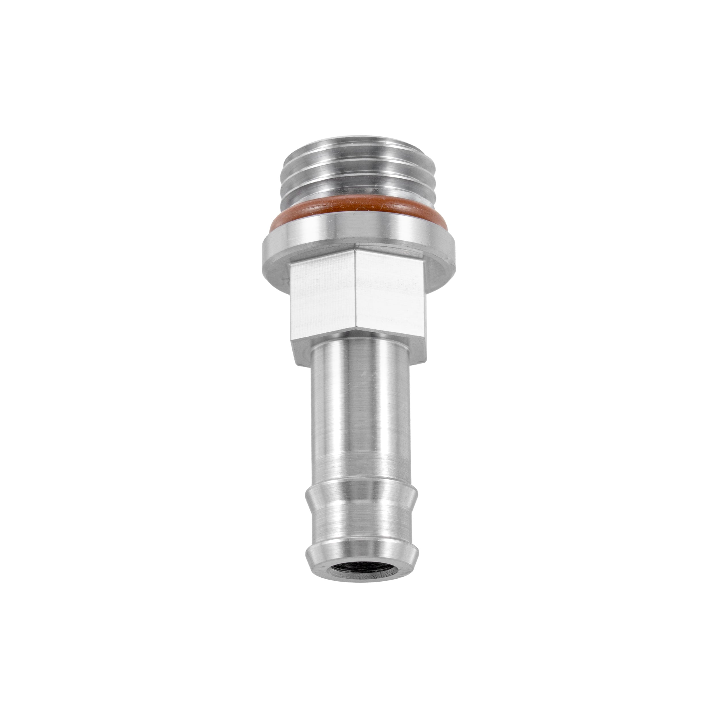 304 Stainless Steel Fill Adapter with 3/8” Barbed End and 9/16”-18 Threads