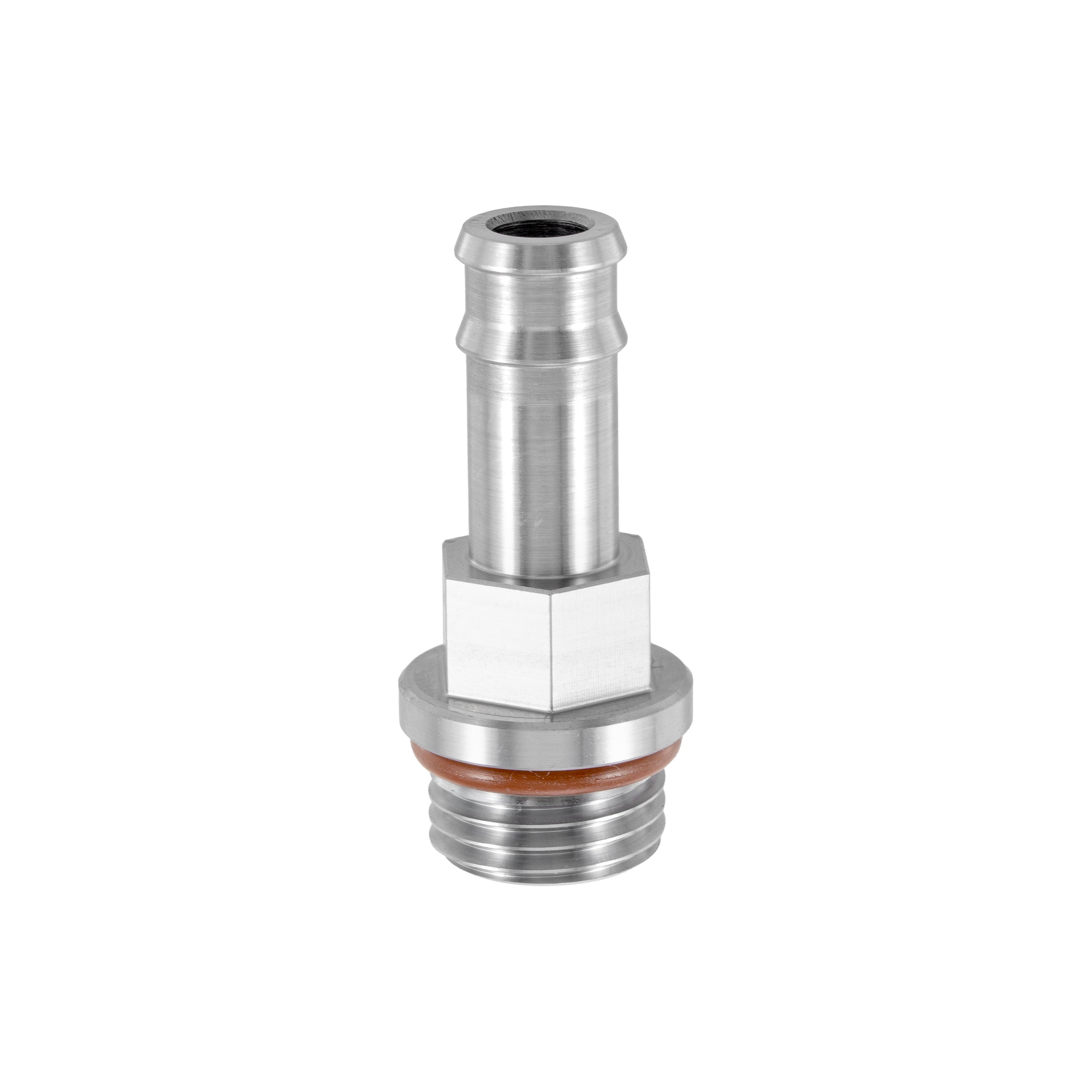304 Stainless Steel Fill Adapter with 3/8” Barbed End and 9/16”-18 Threads