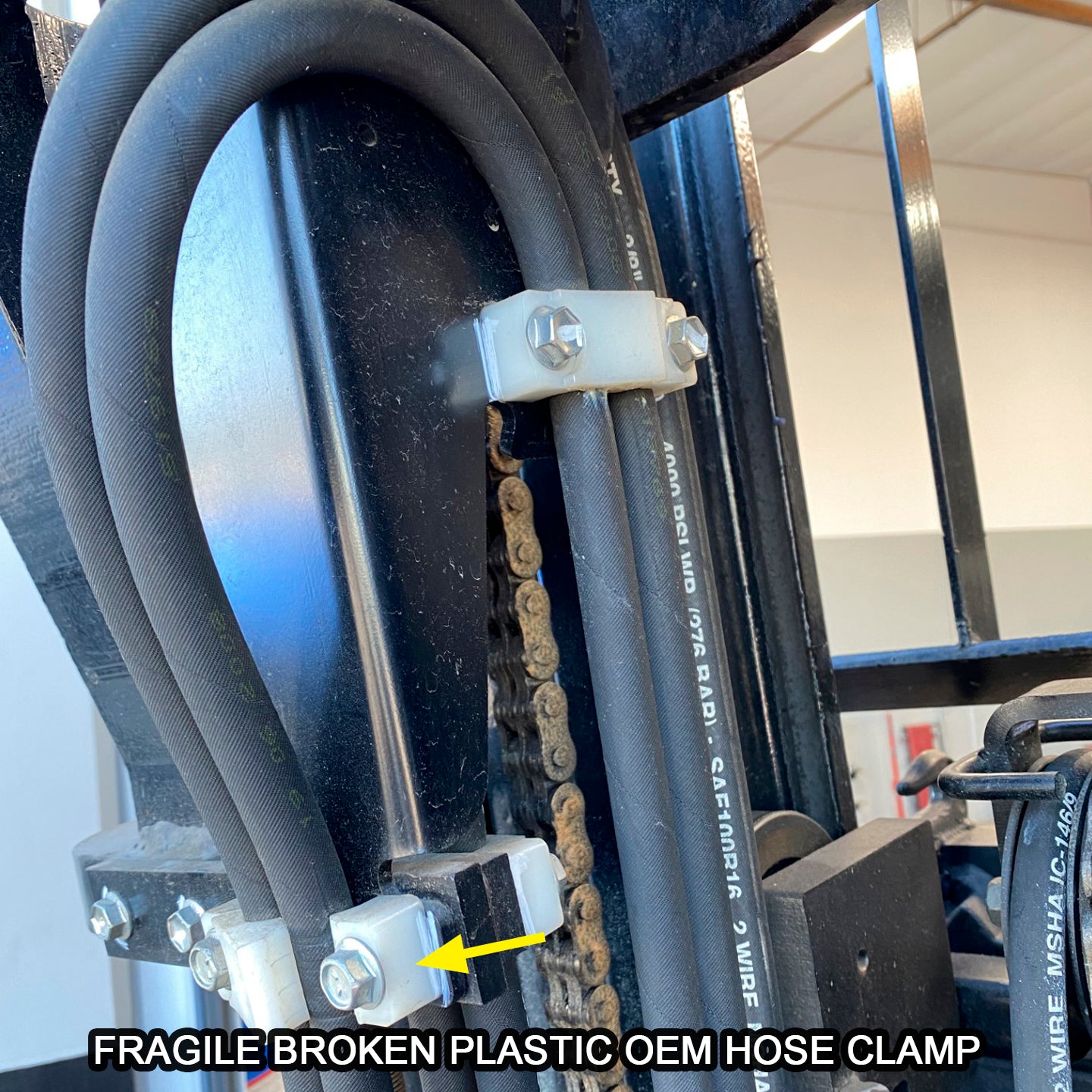 Hydraulic Line Hose Clamp - Toyota Forklift - OEM Toyota Part# 68654-36760-71