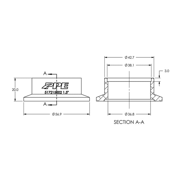 Fäviken Aluminum V-Band Flange Exhaust Side (F) – Pacific