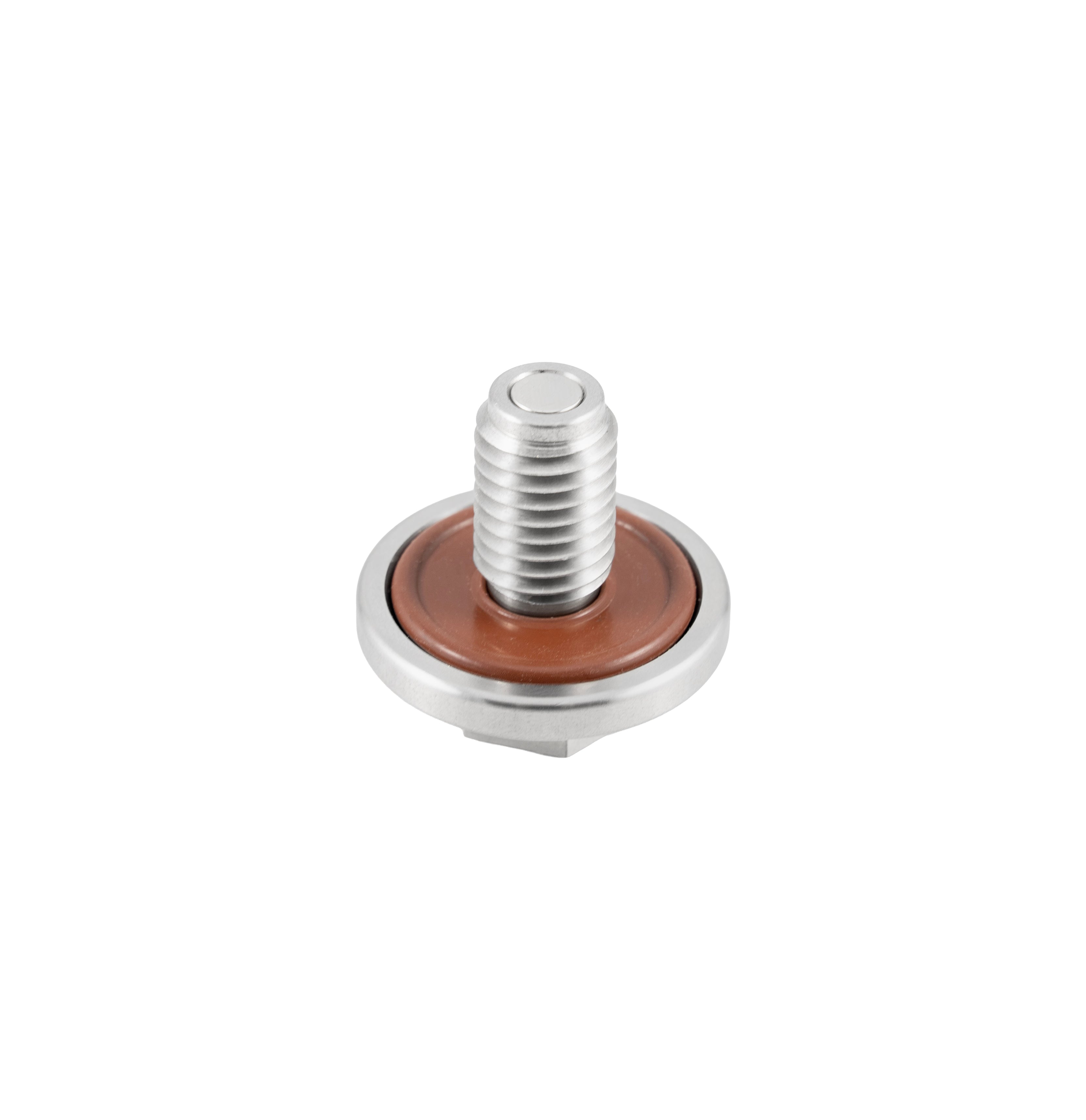 Stainless Steel Drain Plug with Integrated Magnet and M12-1.75 Threads, for Stamped Steel Pans