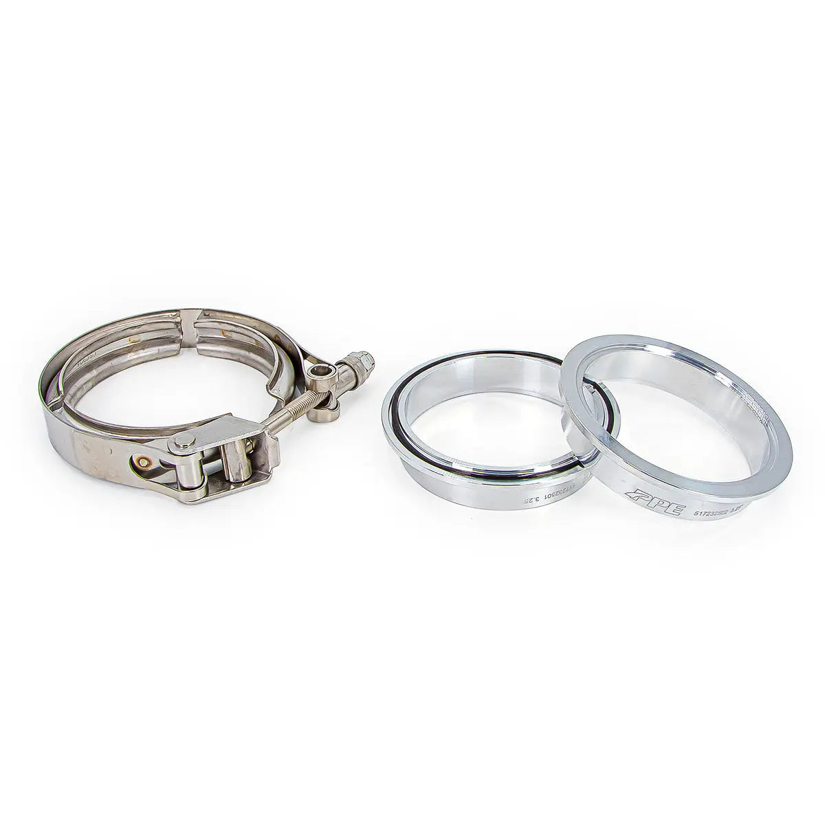 QR 304 Stainless Steel Clamps-Aluminum Flanges  - 3 Piece Set (1C 1M 1F)