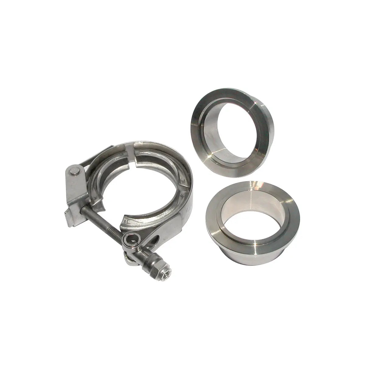 QR 304 Stainless Steel Clamps-Aluminum Flanges  - 3 Piece Set (1C 1M 1F) (Built To Order) Pacific Performance Engineering