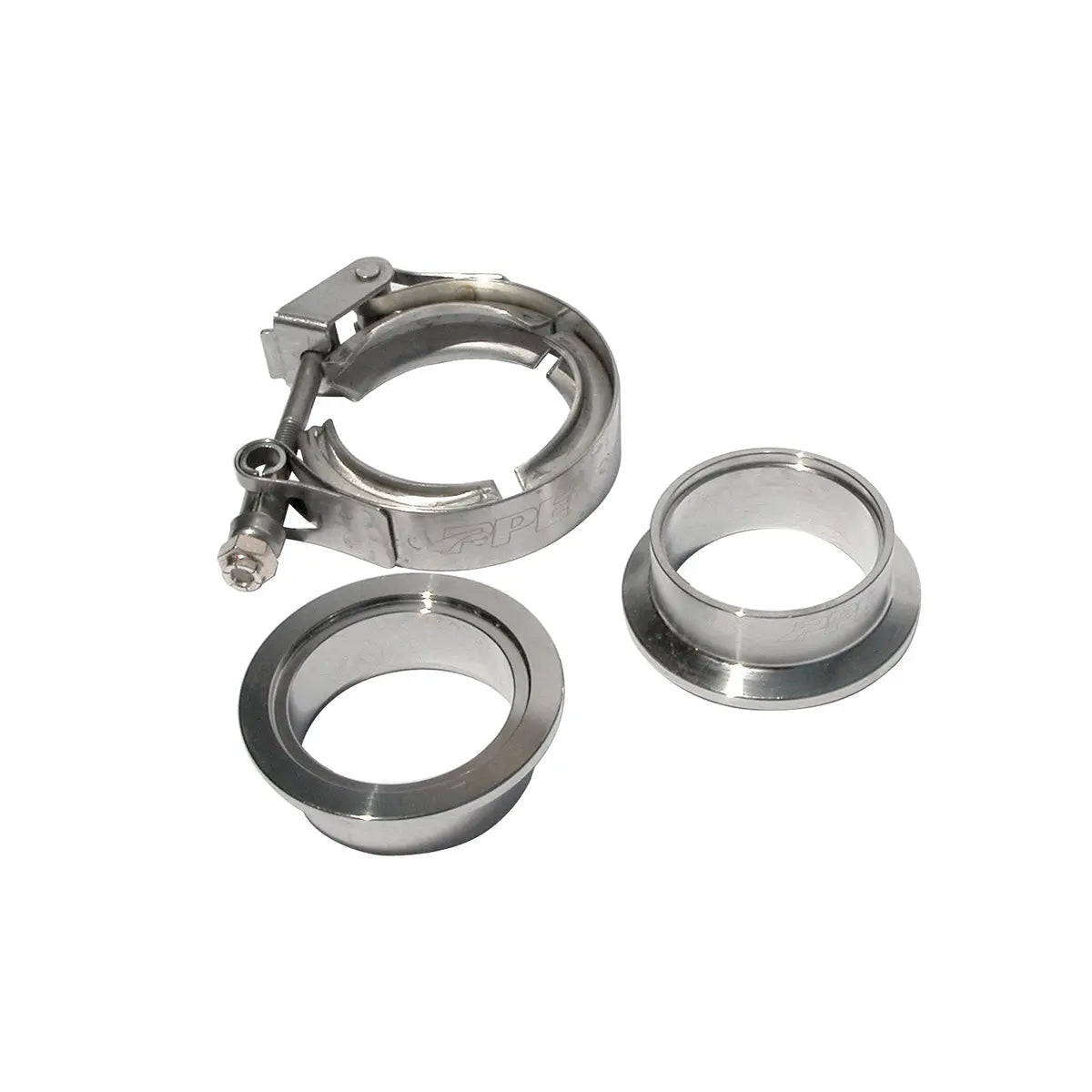 QR 304 Stainless Steel Clamps-Aluminum Flanges  - 3 Piece Set (1C 1M 1F) (Built To Order) Pacific Performance Engineering