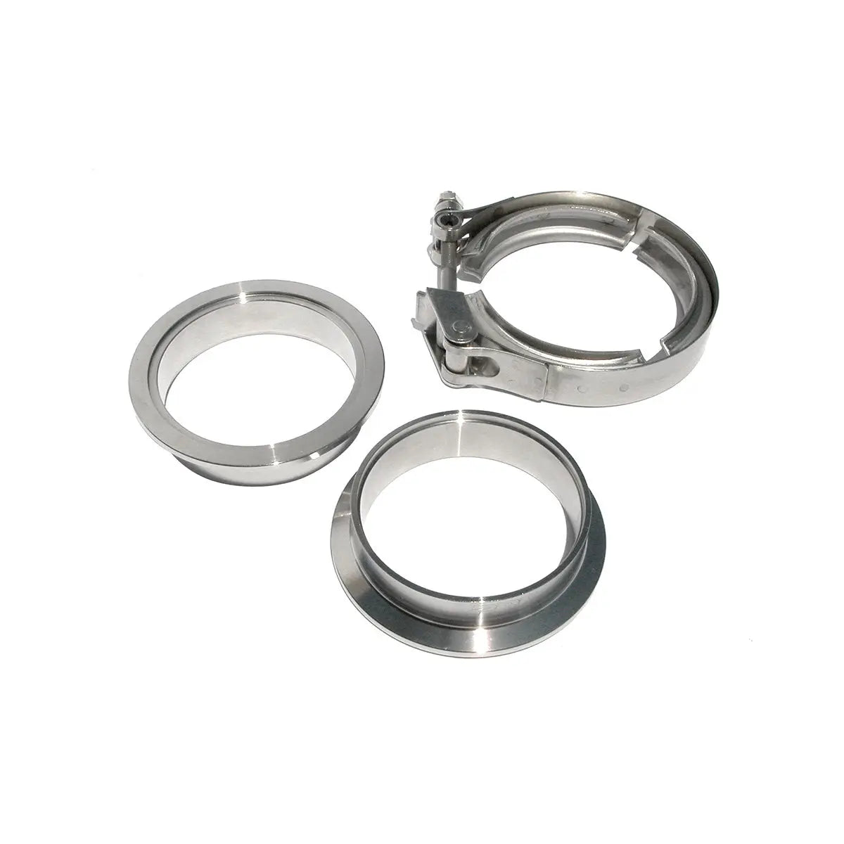 QR 304 Stainless Steel Clamps-Aluminum Flanges  - 3 Piece Set (1C 1M 1F) (Built To Order) Pacific Performance Engineering