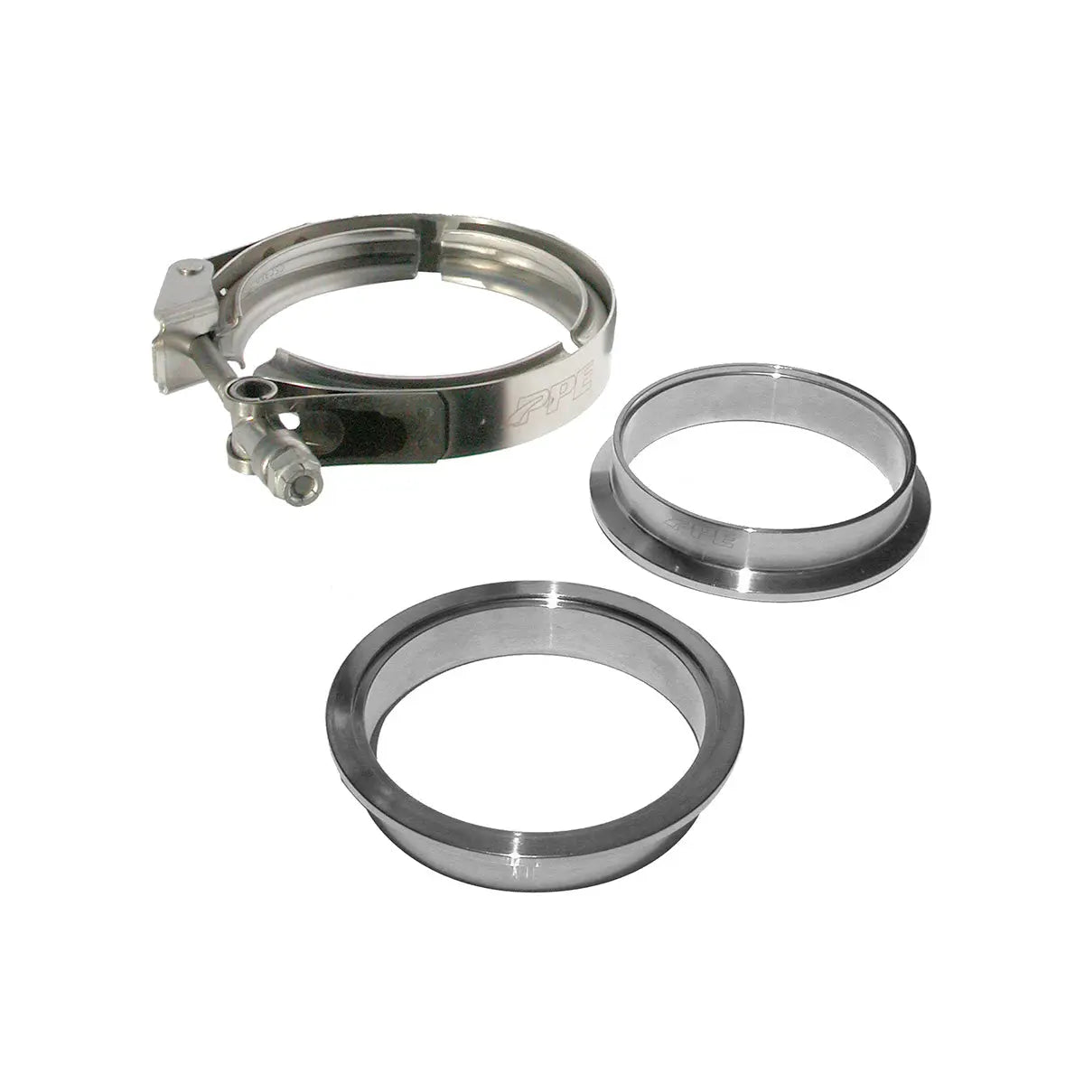 QR 304 Stainless Steel Clamps-Aluminum Flanges  - 3 Piece Set (1C 1M 1F) (Built To Order) Pacific Performance Engineering