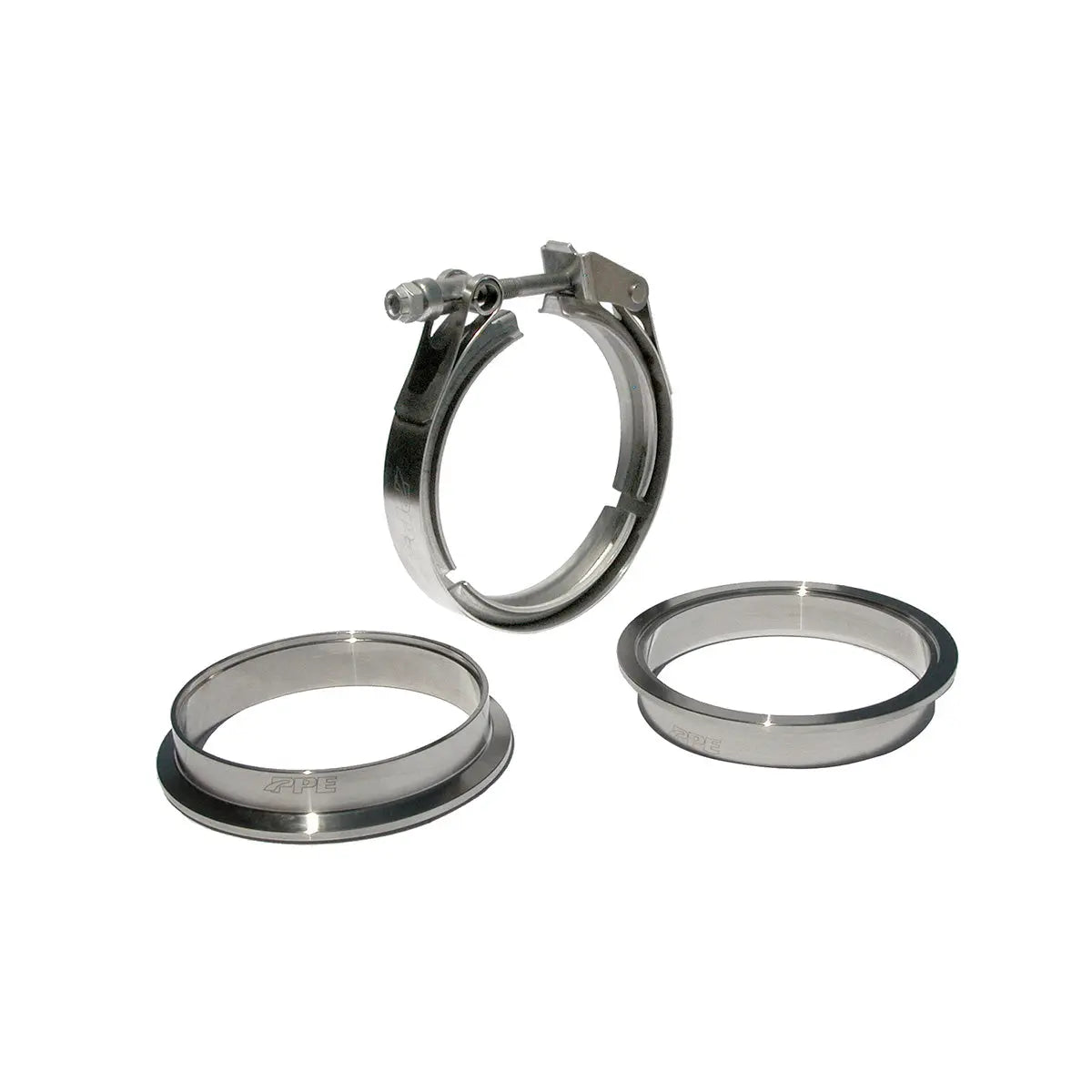 QR 304 Stainless Steel Clamps-Aluminum Flanges  - 3 Piece Set (1C 1M 1F) (Built To Order) Pacific Performance Engineering