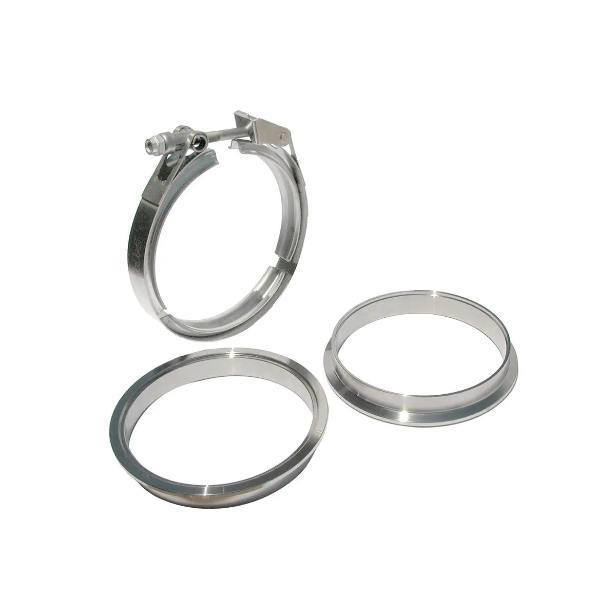 QR 304 Stainless Steel Clamps-Aluminum Flanges  - 3 Piece Set (1C 1M 1F) (Built To Order) Pacific Performance Engineering