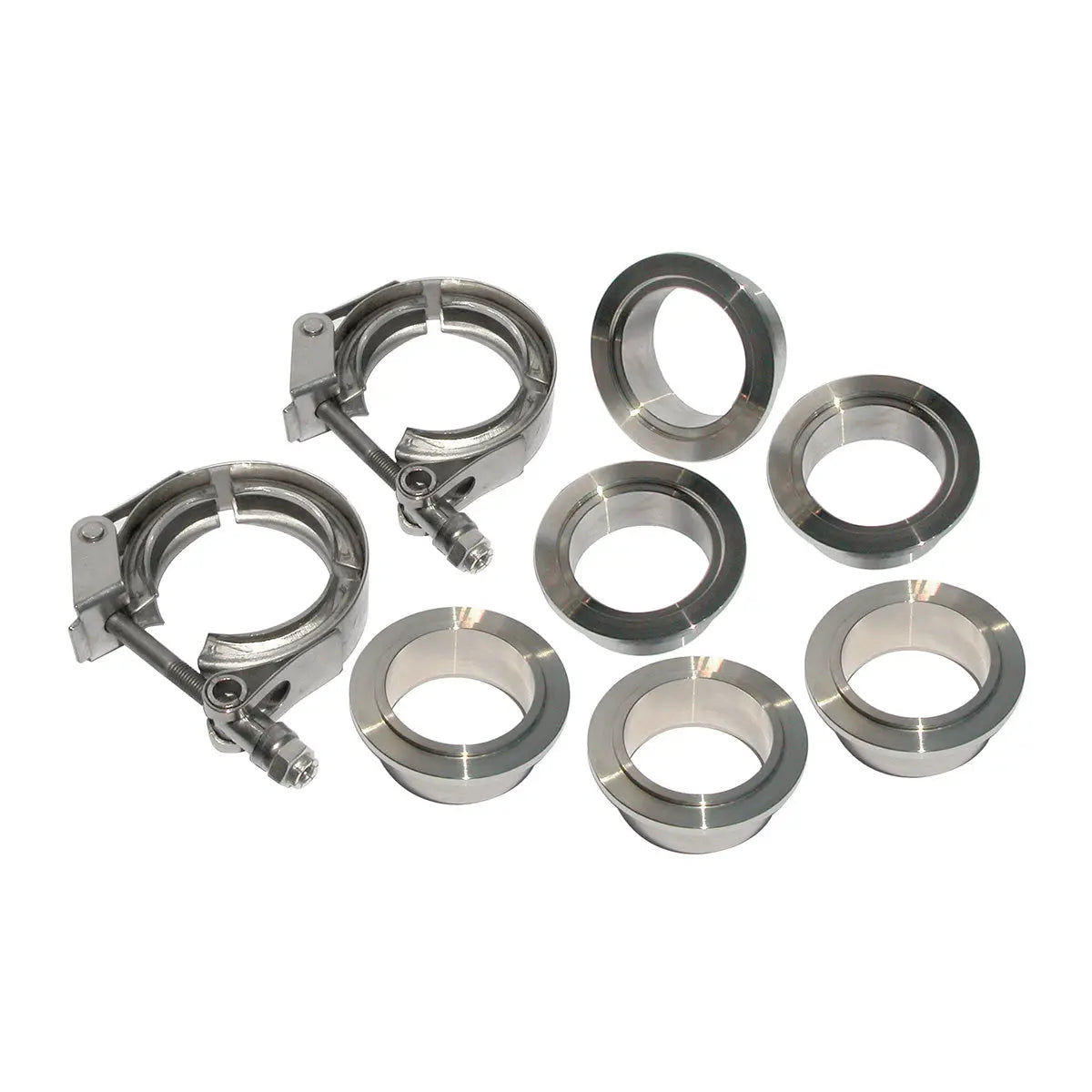 QR 304 Stainless Steel V-Band - 8 Piece Set (2C 3M 3F)  (Built To Order) Pacific Performance Engineering