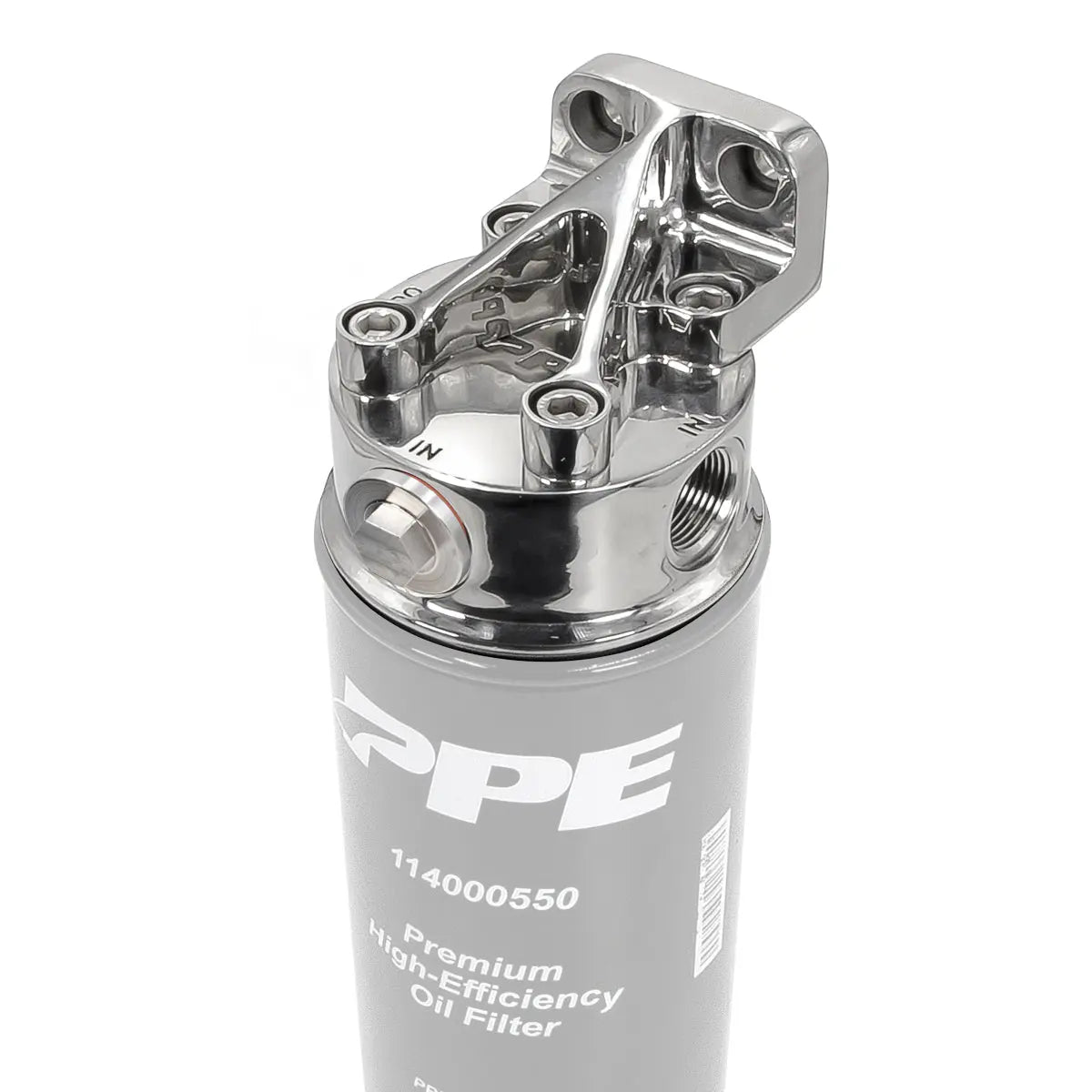 Remote Oil Filter Mount Kit - Polished 304 Stainless Steel Pacific Performance Engineering