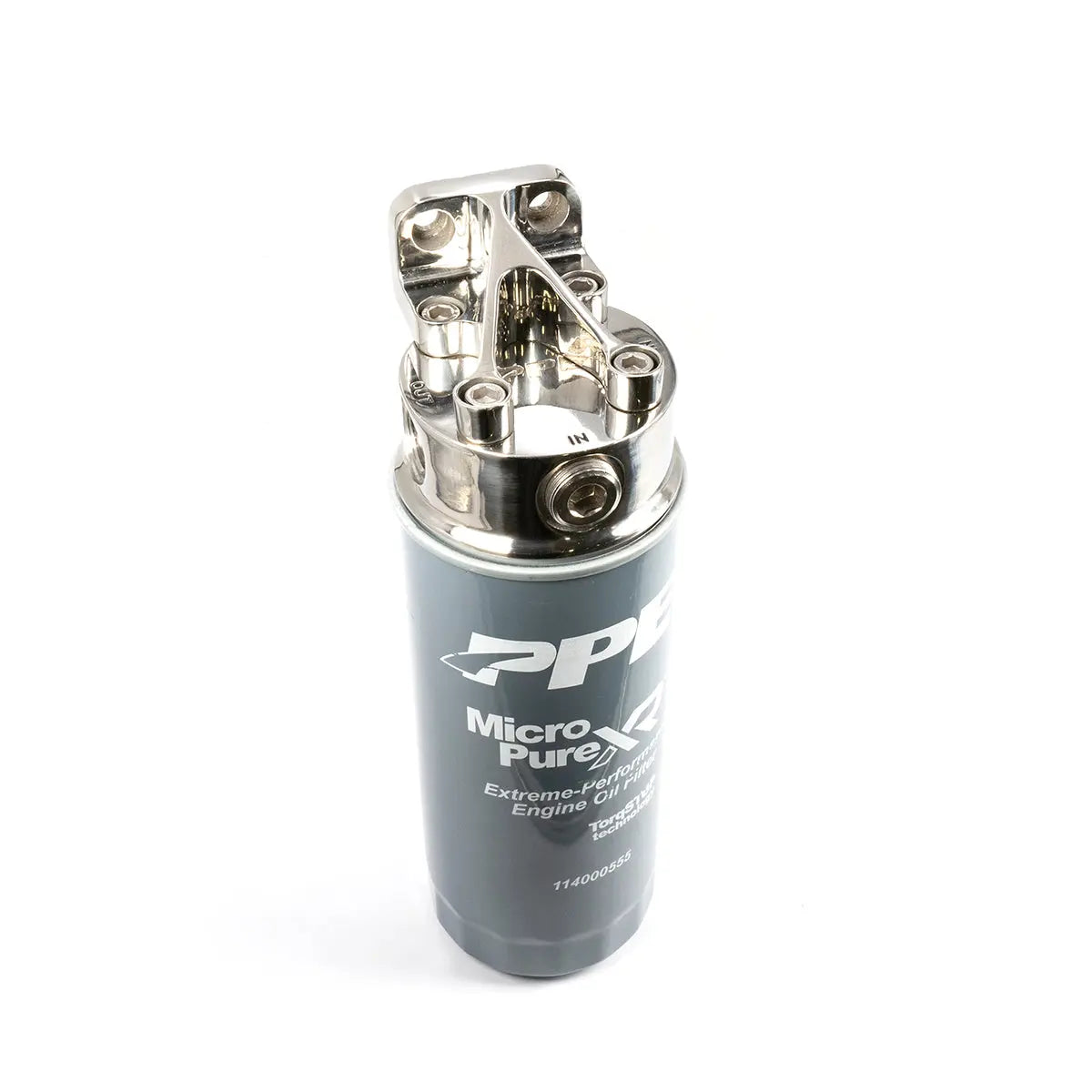 Remote Oil Filter Mount Kit - Polished 304 Stainless Steel Pacific Performance Engineering