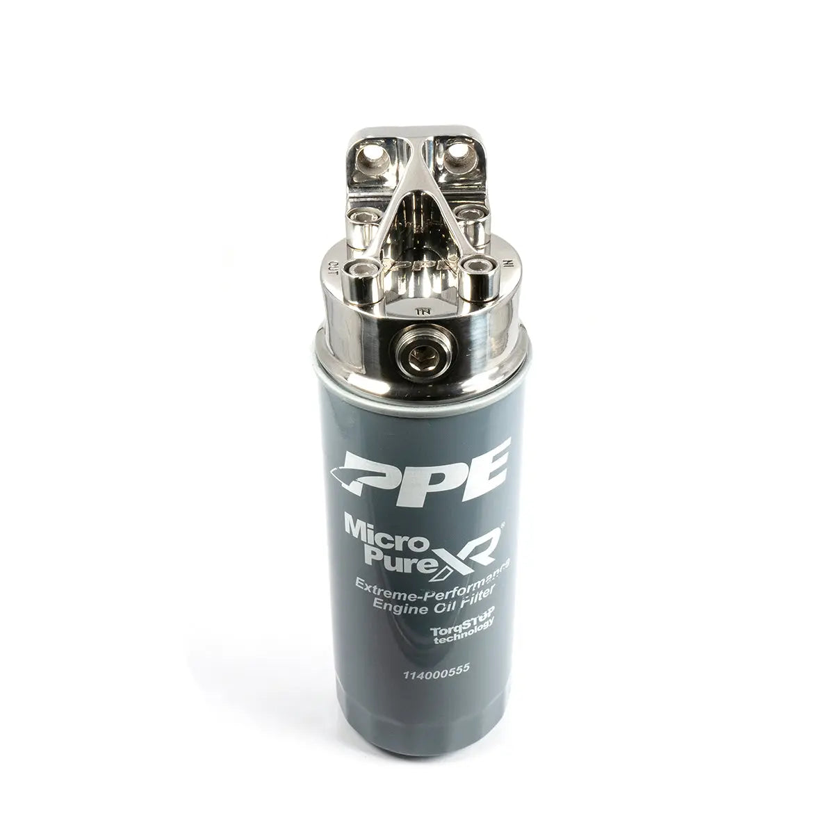 Remote Oil Filter Mount Kit - Polished 304 Stainless Steel Pacific Performance Engineering