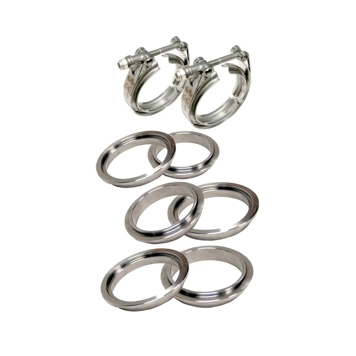 Standard 304 Stainless Steel V-Band - 8 piece Set (2C 3M 3F) (Built To Order) Pacific Performance Engineering