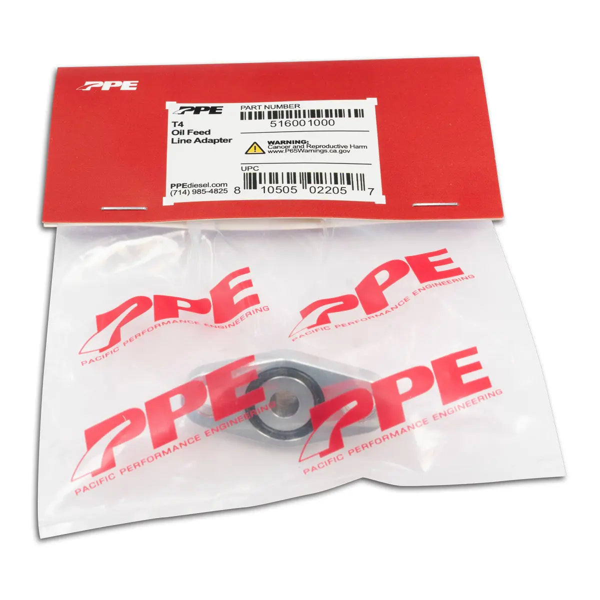 T4 Oil Feed Line Adapter Pacific Performance Engineering
