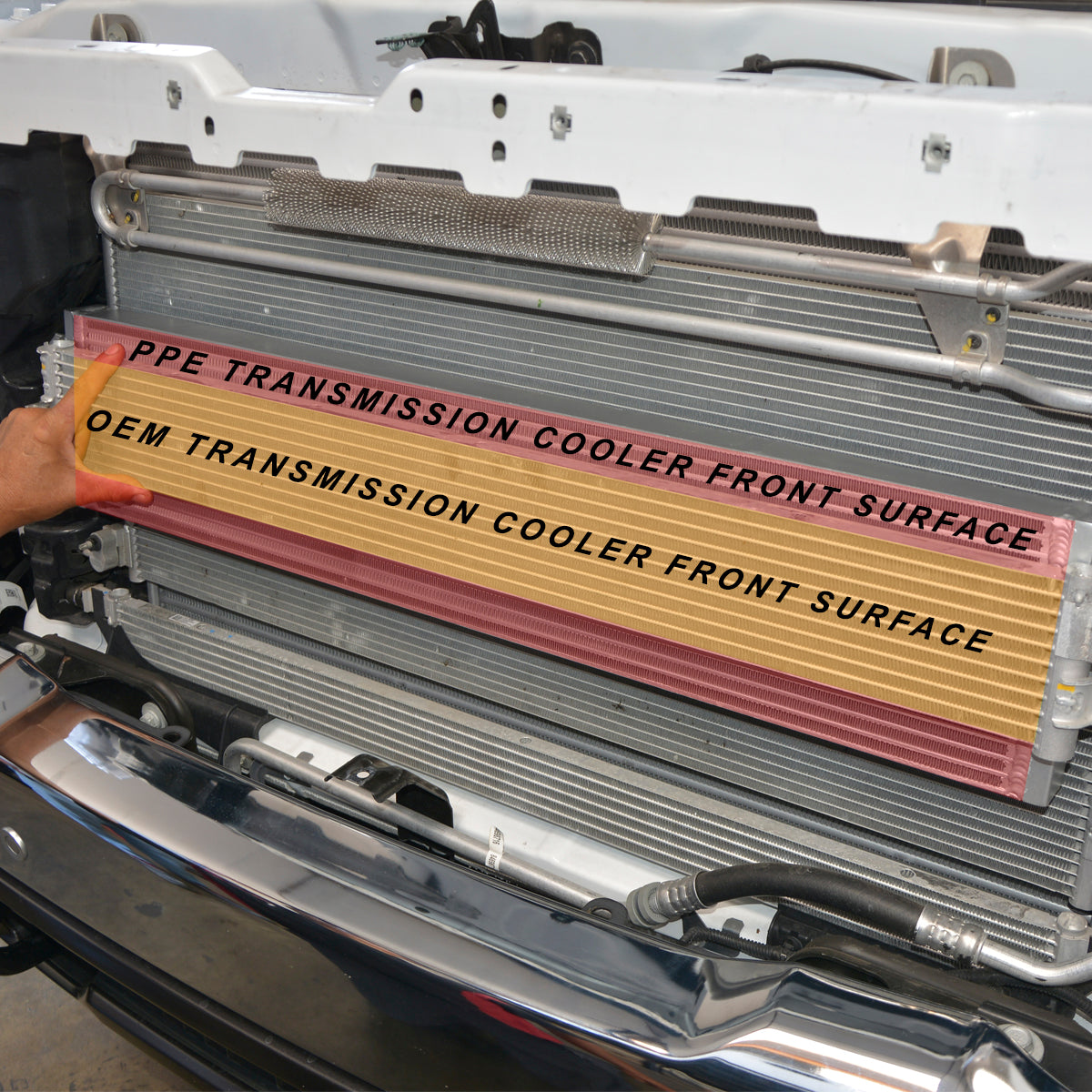 10L1000 Bar and Plate Transmission Cooler, 2020-2025 GM 6.6L Duramax