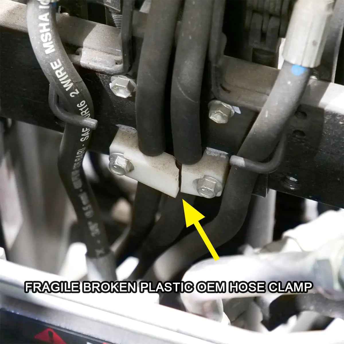 Hydraulic Line Hose Clamp - Toyota Forklift - OEM Toyota Part# 68654-36760-71 Pacific Performance Engineering