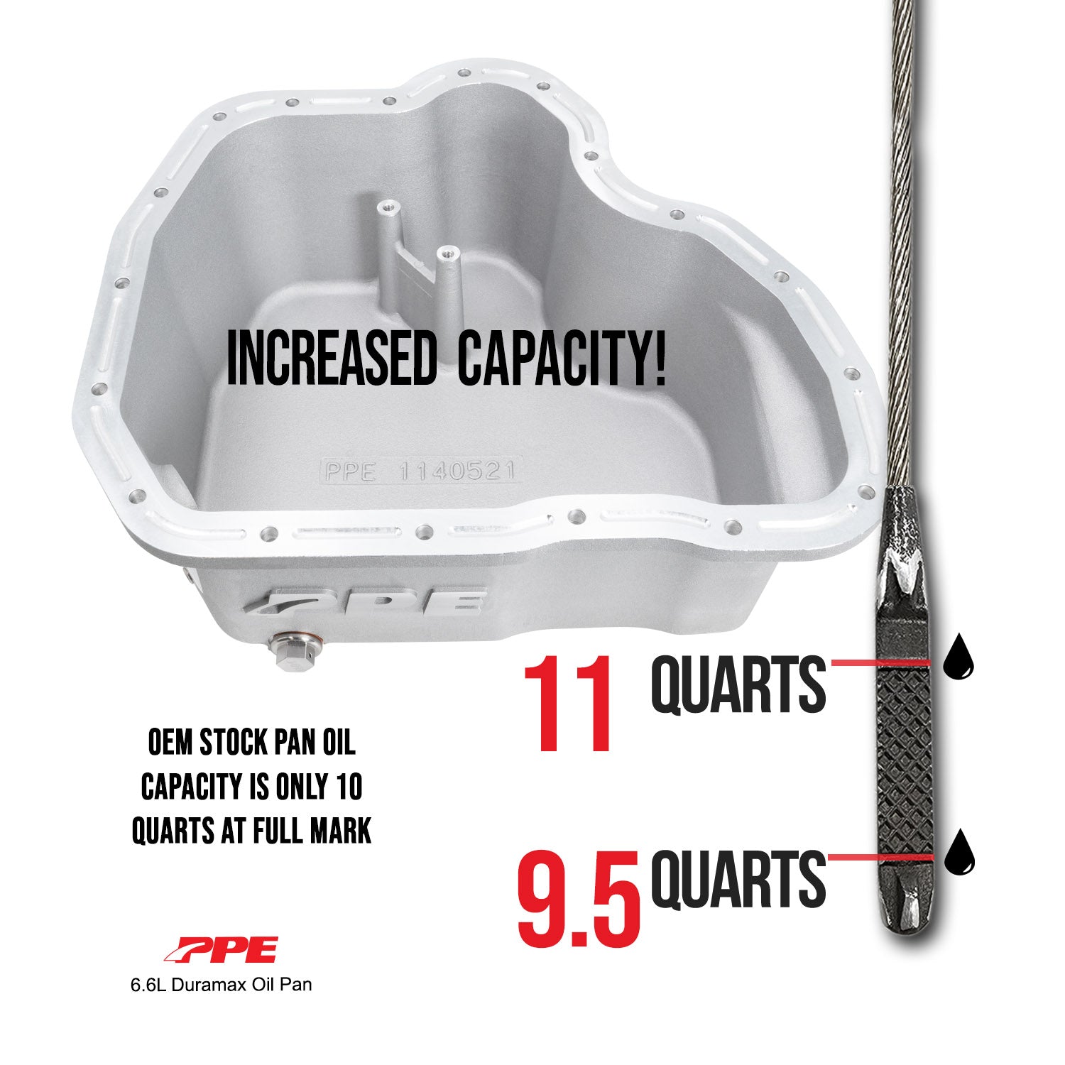 PPE High-Capacity Cast Aluminum Engine Oil Pan