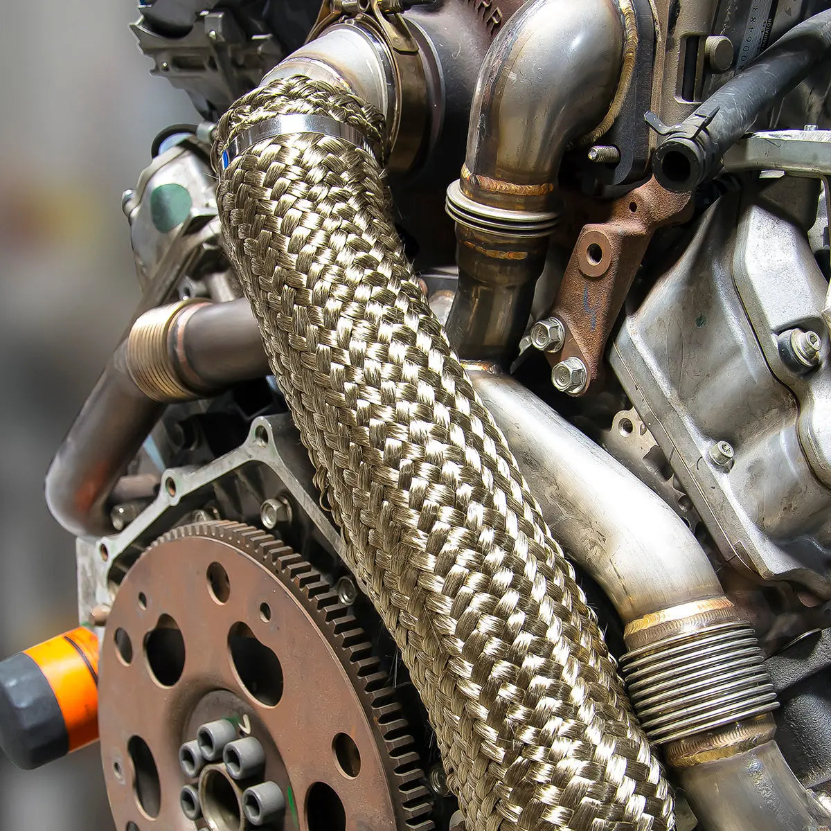 High-Flow 304 Stainless Steel Down Pipe - 01-04 (FED) GM 6.6L Duramax
