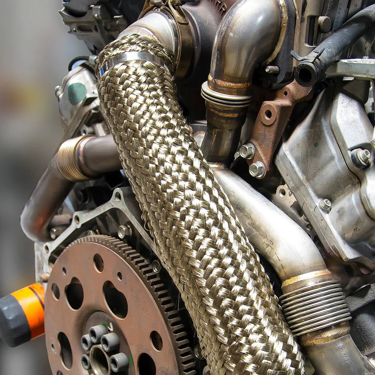 High-Flow 304 Stainless Steel Down Pipe, 2015.5-2016 GM 6.6L Duramax