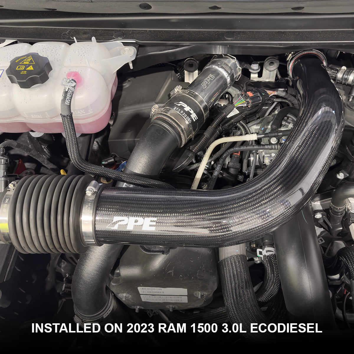 Engine Intake Tube 2020-2023 RAM 1500 3.0L EcoDiesel Zilla Carbon Fiber Intake Tube ...