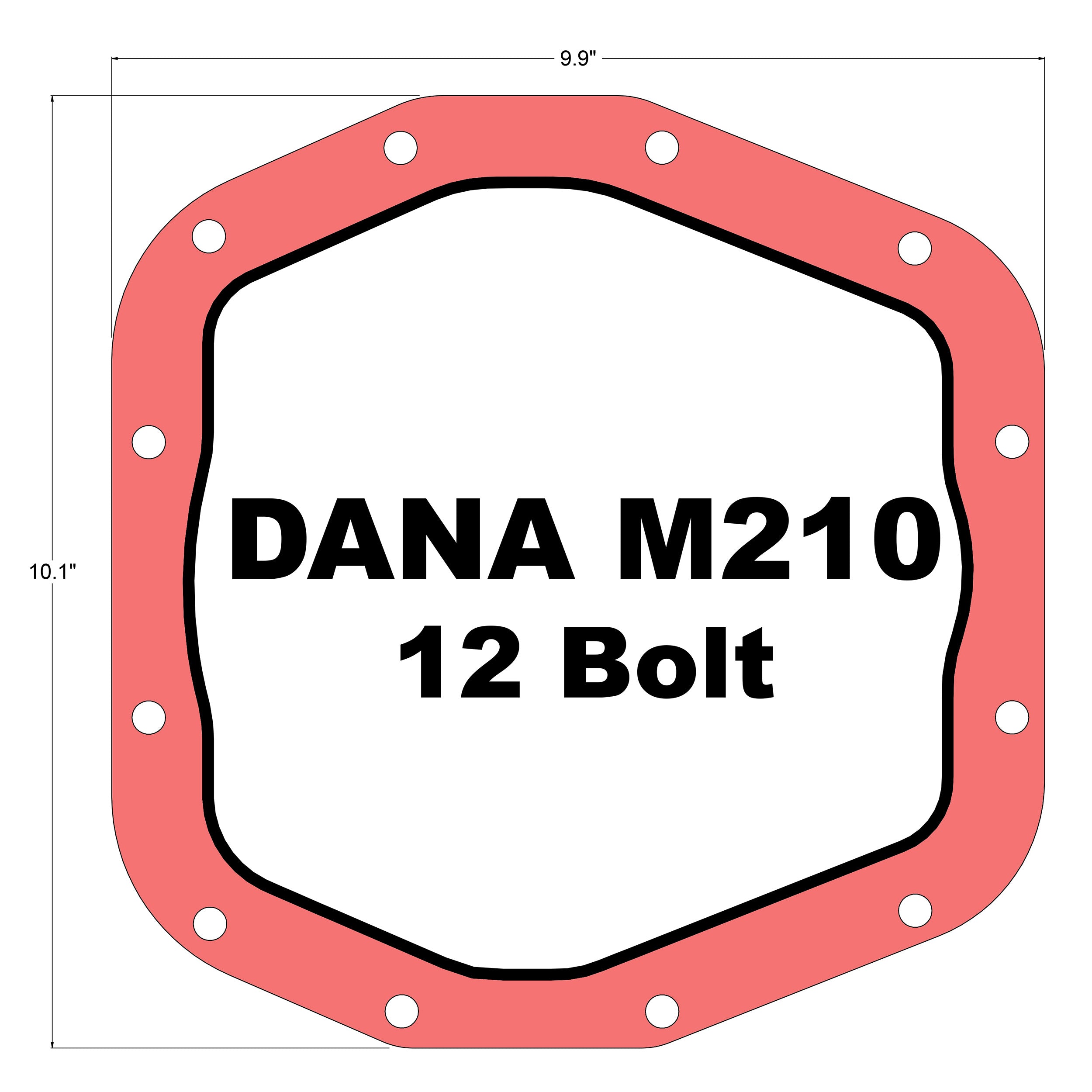 Nodular Iron Front Differential Cover, JL/JT Dana 44-M210 12-Bolt HD