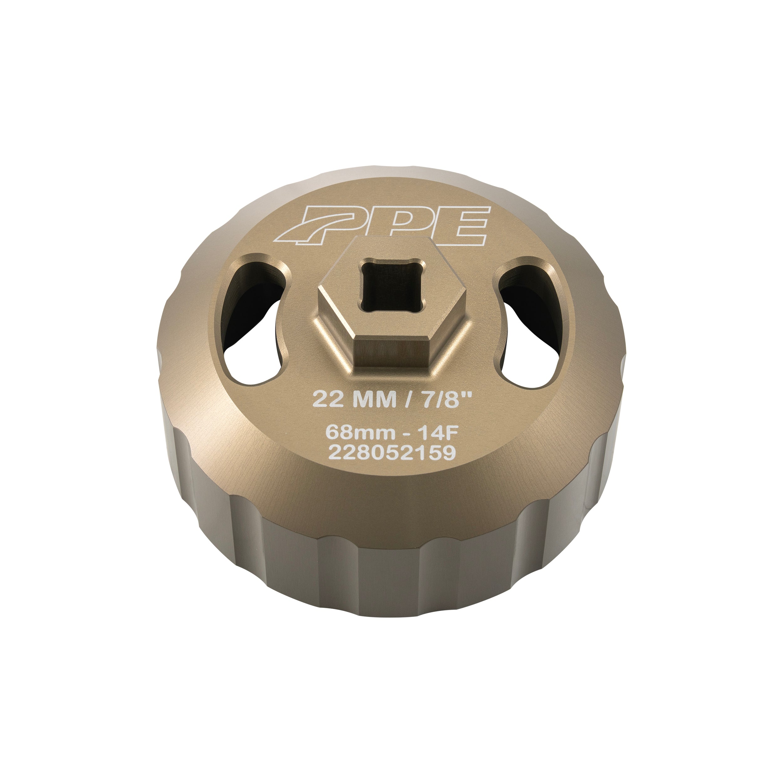 Hard Anodized Billet Aluminum Oil Filter Socket – 68mm 14F