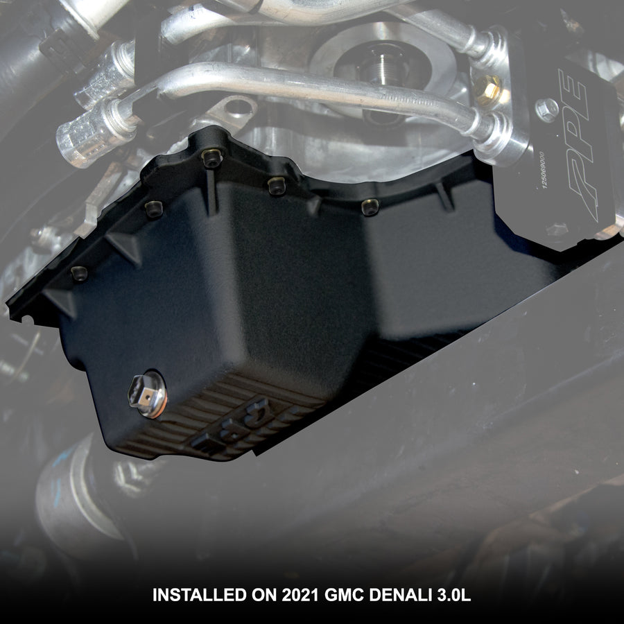 2019-2024 GM 3.0L Duramax Heavy-Duty Deep Cast Aluminum Engine Oil Pan - PPE - Pacific Performance Engineering