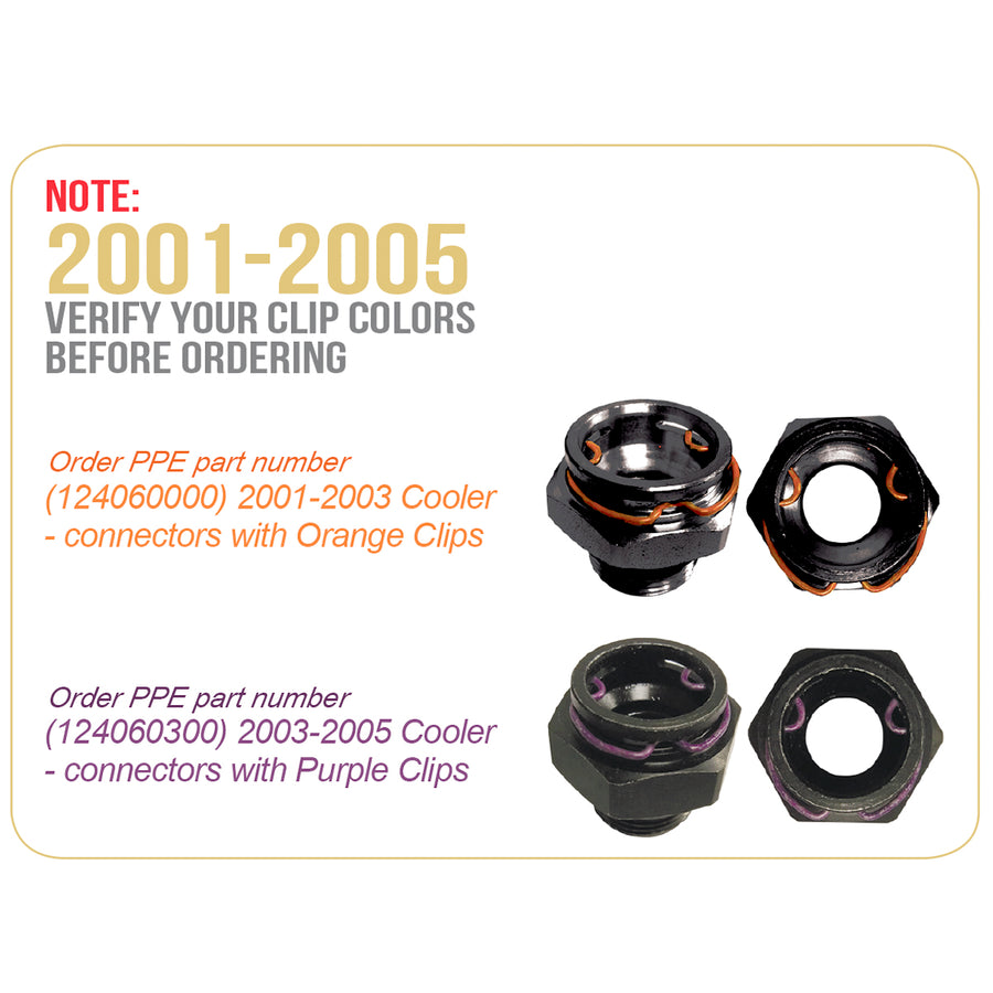 2003-2005 GM 6.6L Duramax Performance Transmission Cooler Purple Clips