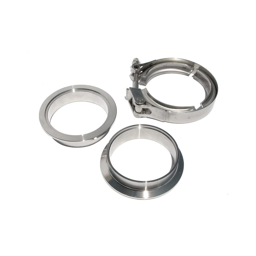 QR 304 Stainless Steel Clamps-Aluminum Flanges  - 3 Piece Set (1C 1M 1F) (Built To Order)