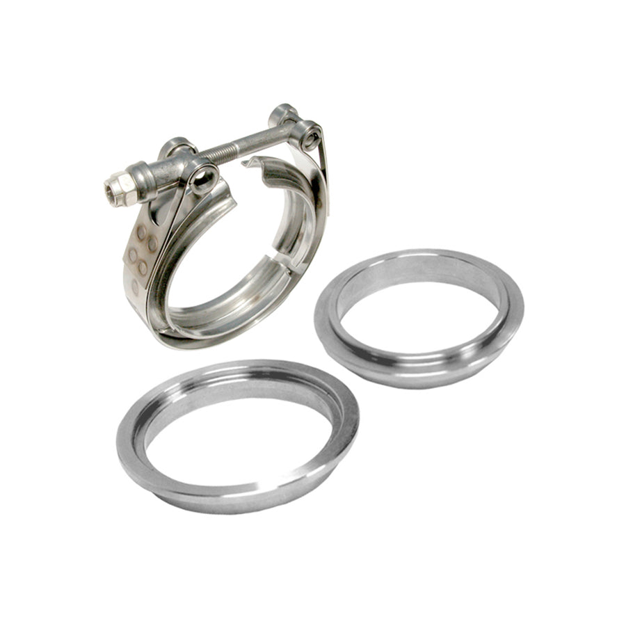 Standard 304 Stainless Steel Clamps-Aluminum Flanges - 3 piece Set (1C 1M 1F) (Built To Order)